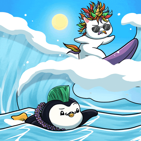 Summer Swimming GIF by Pudgy Penguins