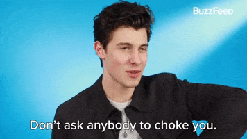 Choking Shawn Mendes GIF by BuzzFeed