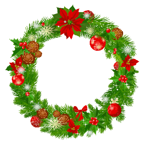 Christmas Wreath Sticker by Melinda Lindner