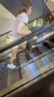 Girl Falling Downstairs GIF