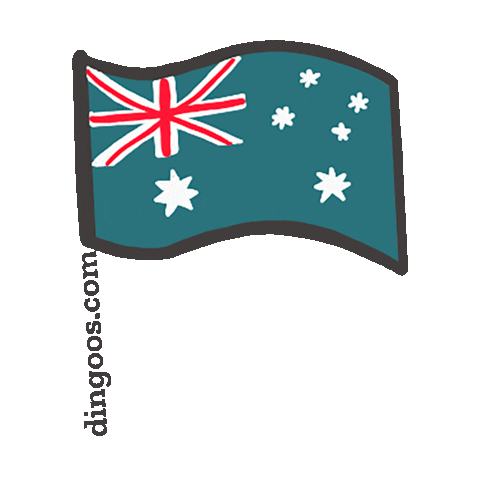 Gold Coast Flag Sticker by Dingoos Australia