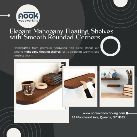 Mahogany Floating Shelves GIF