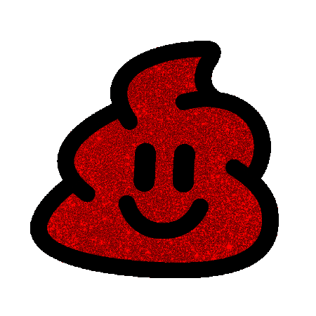 Glitter Poop Sticker by Mota Italic