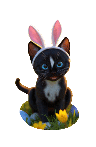 Happy Easter Cat Lover Sticker by Felini Rocks