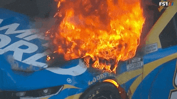 Stock Car Fire GIF by NASCAR