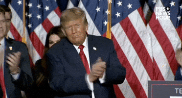 Donald Trump Applause GIF by PBS NewsHour