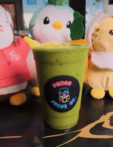 Green Tea Wellness GIF by Pengu Juice Co.