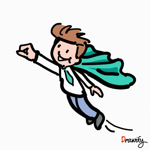 Happy Super Hero GIF by Drawify