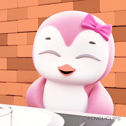 Penguclips cooking adorable penguin chef GIF