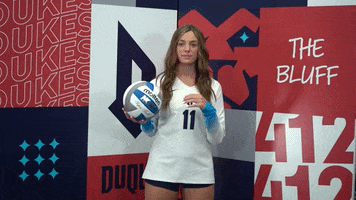 Volleyball Ball Toss GIF by GoDuquesne