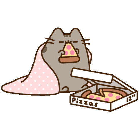 New Year Eating Sticker by Pusheen