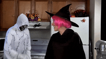 Out Of Here Halloween GIF by Amy Lynn's Kitchen