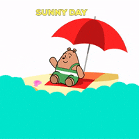 Chilling Beach Day GIF