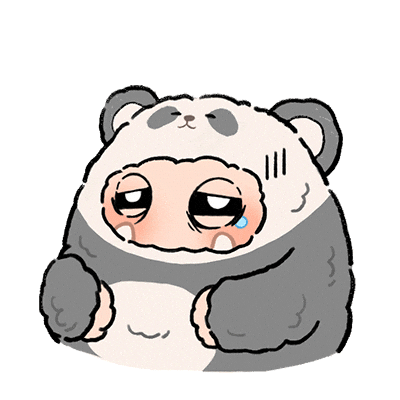 Confused Panda Sticker by OHKU