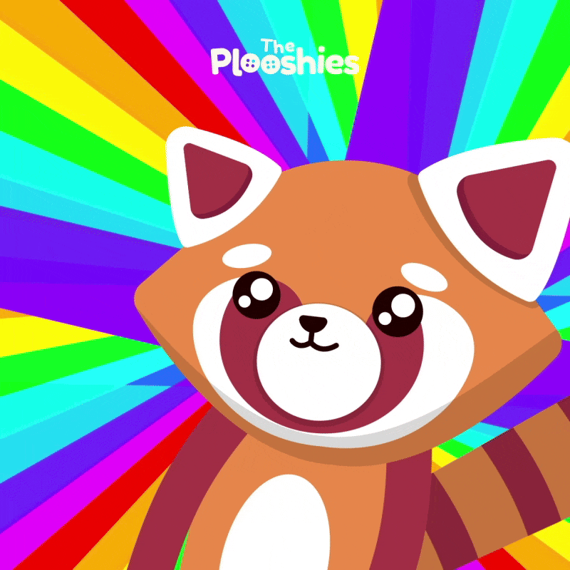 Red Panda Party GIF by The Plooshies