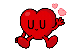 Heart Hello Sticker by Kurt Wu