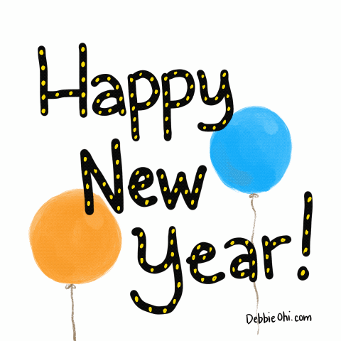 New Year Nye GIF by Debbie Ridpath Ohi by inkygirl