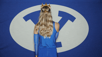 Volleyball Hair Flip GIF by BYU Cougars