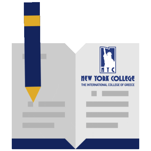 New York College Greece Sticker