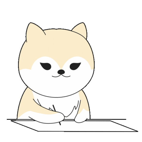 Writing 勉強 Sticker