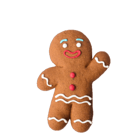 Gingerbread Man Christmas Sticker by plantamedium