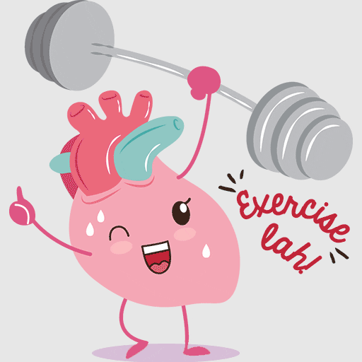 Exercise Dumbbells GIF by Singapore Heart Foundation