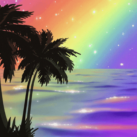 Palm Trees Love GIF by SHINYLUV