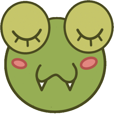 Teeth Cat Frog Sticker