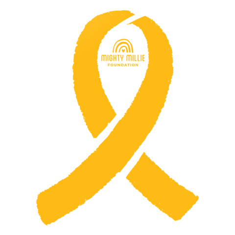 Ribbon Childhood Cancer Sticker by Mighty Millie Foundation