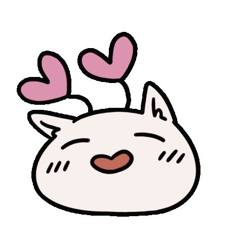 Excited I Love You Sticker by Cat and Cat Comics