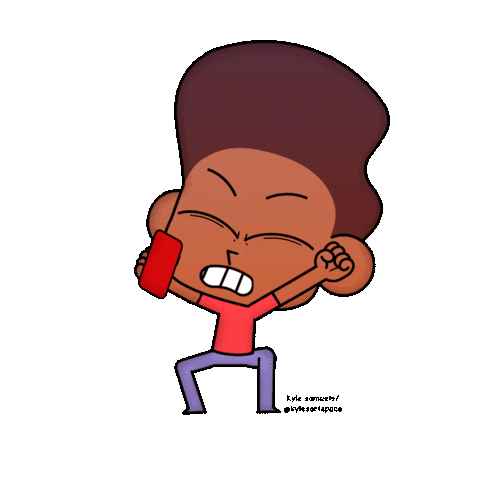 Angry Phone Sticker by Kyle Samuels