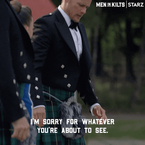Nervous Oh God GIF by Men in Kilts: A Roadtrip with Sam and Graham