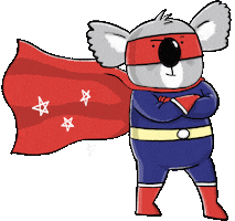 Superhero Koala Sticker