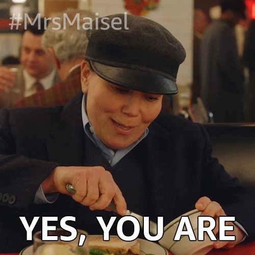Yes You Are Alex Borstein GIF by The Marvelous Mrs. Maisel