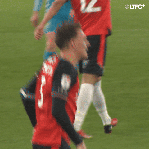 Celebrate Kal Naismith GIF by Luton Town FC
