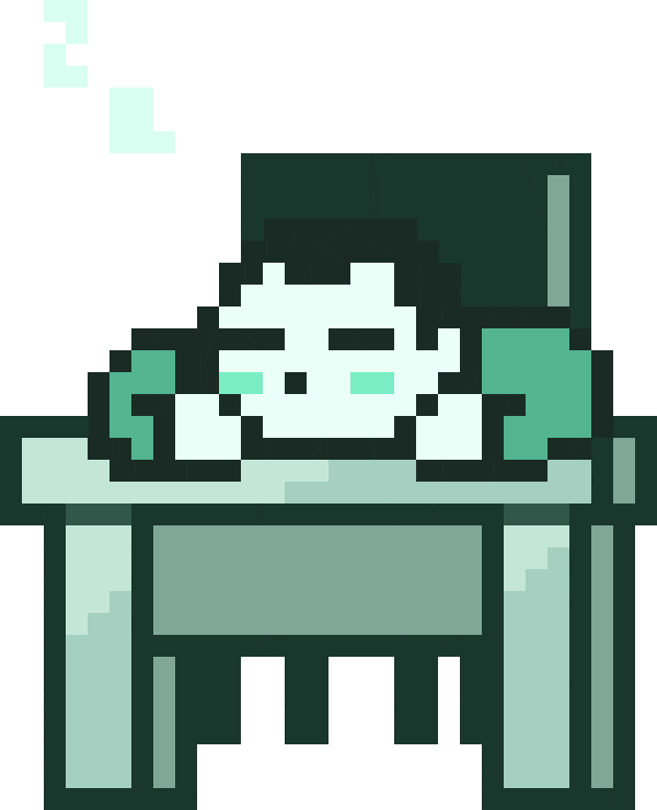 Tired Pixel Sticker