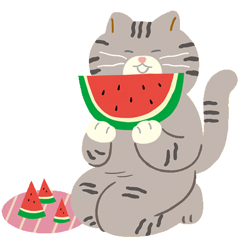 고양이 수박 Sticker by 위닉스