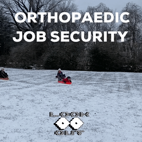 CoryCalendineMD snow sledding ortho orthopedic GIF