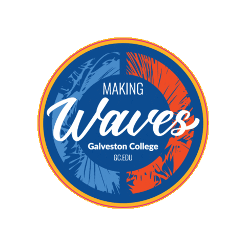 Waves Whitecaps Sticker by Galveston College