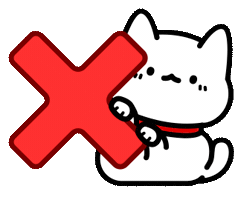 White Cat No Sticker by Lord Tofu Animation