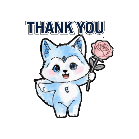 Thank You Sticker by Glacial Skin