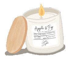 Candle Burning Sticker by scentandlight