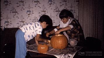 Pumpkin Seeds Halloween GIF by Texas Archive of the Moving Image