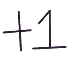 Plus One Text Sticker by Doist