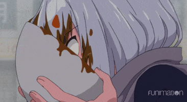 trigger eating GIF by Funimation