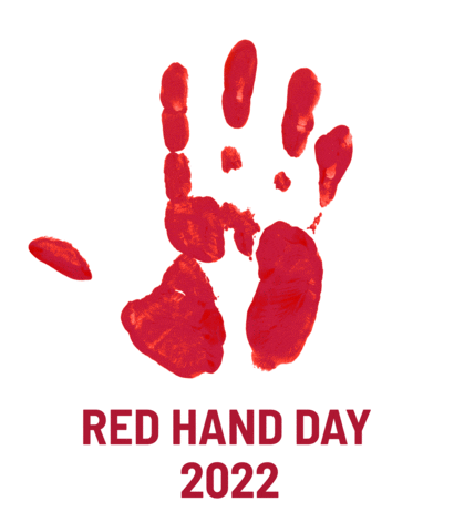 Red Hand Day Sticker by terre des hommes Germany