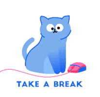 Break Time Cat Sticker by Rory