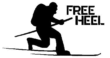 Telemark Skiing Sticker by lungolivigno