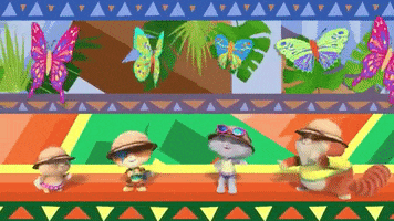 Butterfly Jungle GIF by 44 Cats