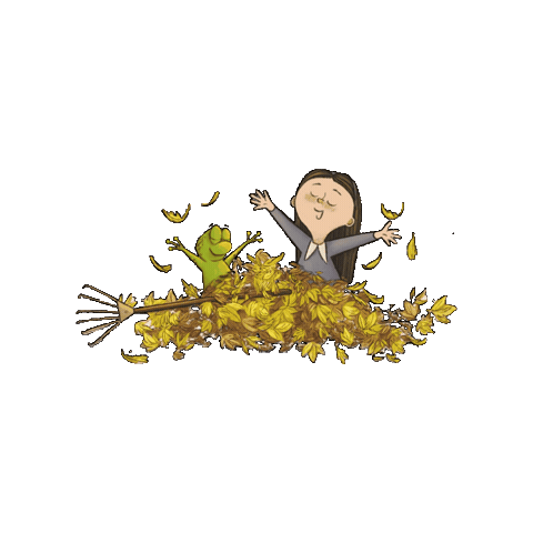 Fall Raking Sticker by Scholastic